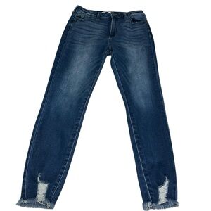 Kancan High-Rise Skinny Jeans • Size 30 • Cropped Ankle • Dark Denim